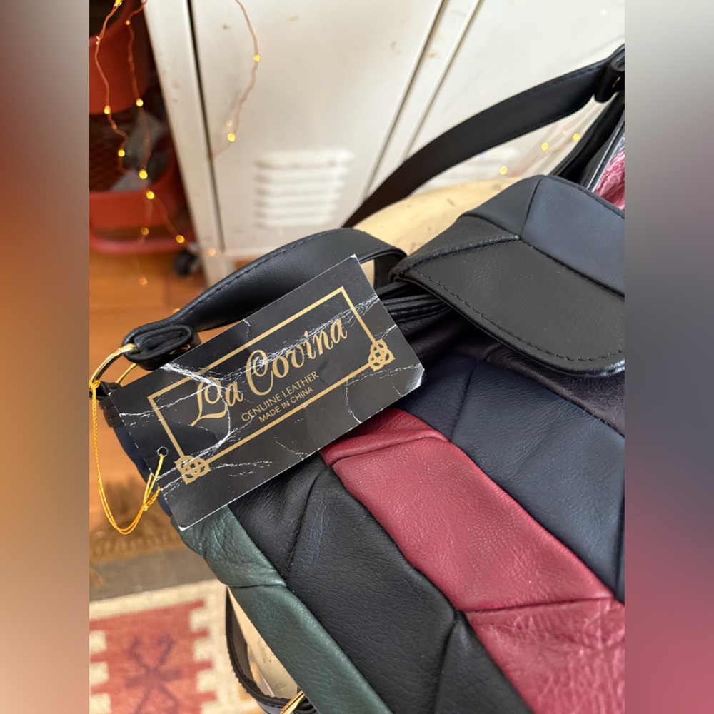 La Covina Leather Patchwork Purse - image 13